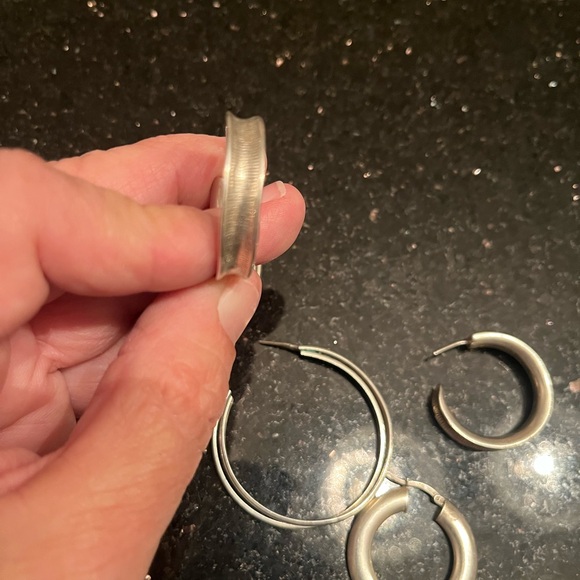 Sterling hoops - Picture 3 of 3